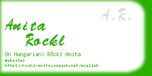 anita rockl business card